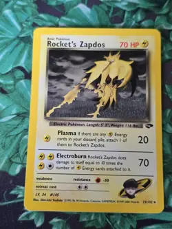 Pokemon Gym Challenge Rocket's Zapdos Holo 15/132 MP 0026 - Image 1