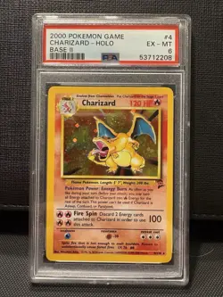 2000 Pokemon TCG Charizard Base Set 2 PSA 6 Excellent #4 - Image 1