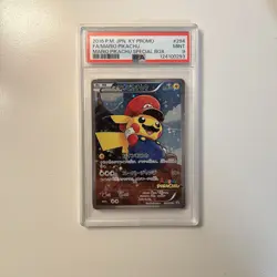 2016 P.M. JPN. XY PROMO FA/MARIO PIKACHU MARIO PIKACHU SPECIAL BOX #294 MINT 9 - Image 1