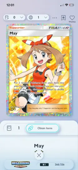May Pokemon trainer 2 star Pokemon tcg pocket - Image 1