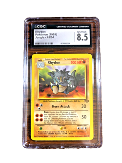 Rhydon Regular Uncommon #45 - CGC NM/MINT+ 8.5 - Jungle Unlimited - Pokemon TCG - Image 1