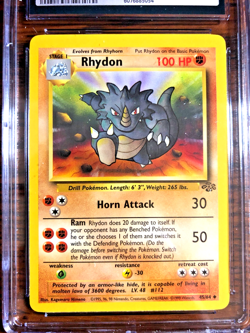 Rhydon Regular Uncommon #45 - CGC NM/MINT+ 8.5 - Jungle Unlimited - Pokemon TCG - Image 2