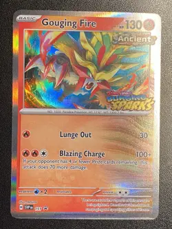 Gouging Fire PRERELEASE SVP151 Stamped PROMO Surging Sparks Pokemon TCG - Image 1
