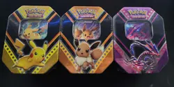 Pokemon TCG Pikachu, Eevee & Eternatus V Powers Tins (Lot Of 3) NEW SEALED 2020 - Image 1