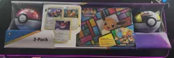 2021 Pokemon Costco Collector 3-Pack Eevee Treasure Chest + 2 Poke Ball Tins NEW - Image 1