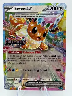 🧨 Pokemon TCG Prismatic Evolutions Eevee EX Stamped Promo Holo Card 075/131 🧨 - Image 1