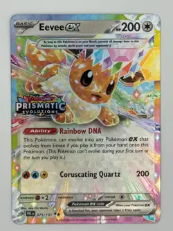 🧨 Pokemon TCG Prismatic Evolutions Eevee EX Stamped Promo Holo Card 075/131 🧨 - Image 4