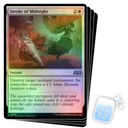FOIL STROKE OF MIDNIGHT X4 Wilds Of Eldraine WOE Magic MTG MINT CARD - Image 1