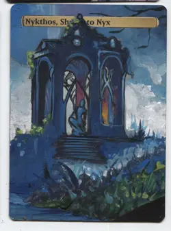 Nykthos, Shrine to Nyx MTG Altered art MAGIC Hand Painted Card Commander - Image 1