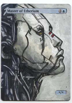 Master of Etherium MTG Altered art MAGIC Hand Painted Card Commander - Image 1