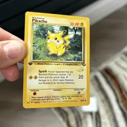 POKEMON PROMO CARD - GOLD W STAMPED - PIKACHU 60/64 - 1ST EDITION- ULTRA RARE - Image 2