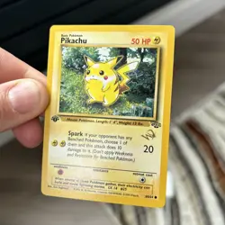 POKEMON PROMO CARD - GOLD W STAMPED - PIKACHU 60/64 - 1ST EDITION- ULTRA RARE - Image 3