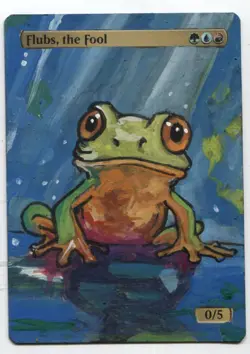Flubs, the Fool MTG Altered art MAGIC Hand Painted Card Commander - Image 1