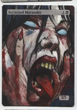 Accursed Marauder MTG Altered art MAGIC Hand Painted Card Commander - Image 1