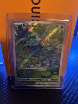 Pokemon TCG Bulbasaur Scarlet & Violet 151 Holo Illustration Rare Card 166/165 - Image 1