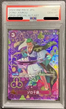 PSA 10 Zoro-Juurou SP OP05-067 R Emperors in the New World OP09 ONE PIECE Card - Image 1