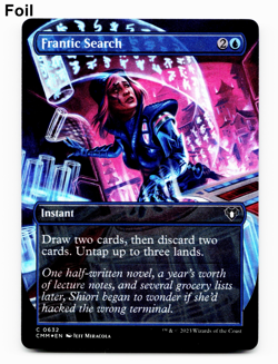 Frantic Search (Borderless) (FOIL) - [Commander Masters] MTG Magic - NM/M 💧 - Image 1