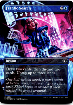 Frantic Search (Borderless) (FOIL) - [Commander Masters] MTG Magic - NM/M 💧 - Image 3