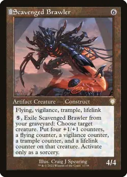 MTG - Scavenged Brawler (Retro) - The Brothers' War Commander - X1 - (NM) - Image 1