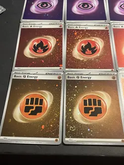 Cosmos Holo Pokemon TCG Energy Cards Each With Swirls Some With Multiple Swirls - Image 2