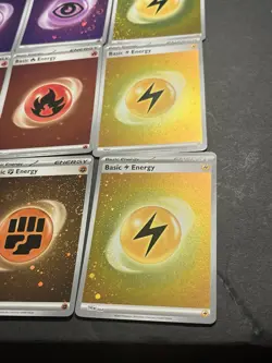 Cosmos Holo Pokemon TCG Energy Cards Each With Swirls Some With Multiple Swirls - Image 4