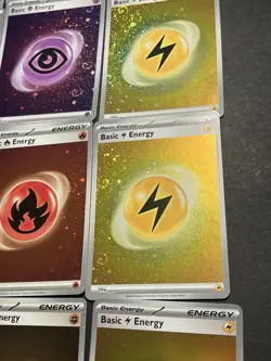 Cosmos Holo Pokemon TCG Energy Cards Each With Swirls Some With Multiple Swirls - Image 5