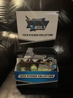 Pokemon TCG Black Bolt Tech Sticker Collection Case & Display Box 12ct - Image 1