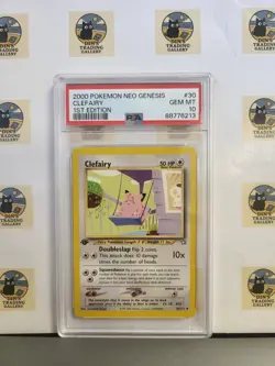 Pokemon 1st Edition PSA 10 Clefairy Non Holo 30/111 - Neo Genesis - GEM MINT - Image 1