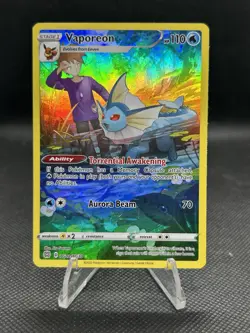2022 Brilliant Stars Trainer Gallery Holo Vaporeon Ultra Rare #TG02/TG30 - Image 1