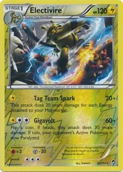 Pokemon - Electivire - 30/111 - Rare - Reverse Holo - XY - Furious Fists - NM - Image 1
