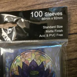 New Card Sleeves 100CT (Stained Glass Lotus), Matte Art Card Sleeves, Matte Back - Image 3