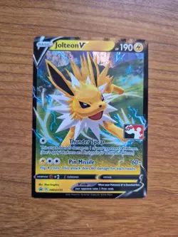Jolteon V SWSH151 Prize Pack Series 1 League Stamped English Pokemon Card - Image 1