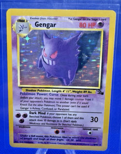 Pokemon TCG Gengar Fossil Holo Card 5/62 Unlimited Rare Vintage WOTC - Image 3