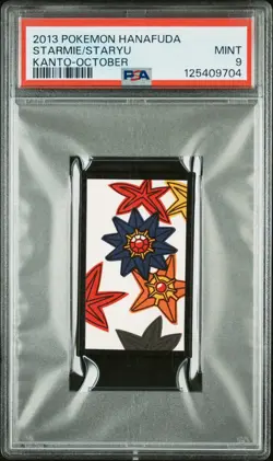Starmie/Staryu - Kanto-October - 2013 Hanafuda - Pokemon Card - PSA 9 - Image 1