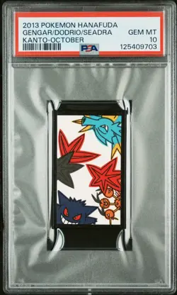 Gengar/Dodtrio/Seadra - Kanto-October - 2013 Hanafuda - Pokemon Card - PSA 10 - Image 1