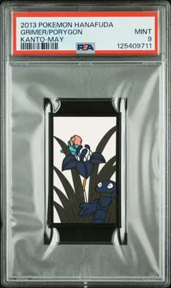 Grimer/Porygon - Kanto-May - 2013 Hanafuda - Pokemon Card - PSA 9 - Image 1