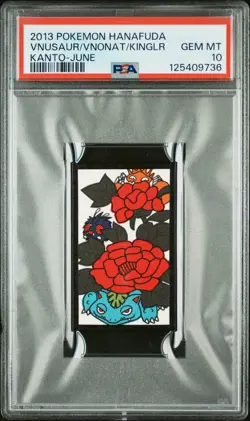 Venusaur/Venonat/Kingler - Kanto-June - 2013 Hanafuda - Pokemon Card - PSA 10 - Image 1