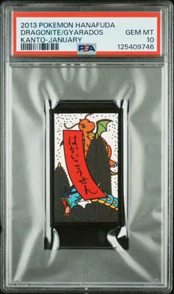 Dragonite/Gyarados - Kanto-January - 2013 Hanafuda - Pokemon Card - PSA 10 - Image 1