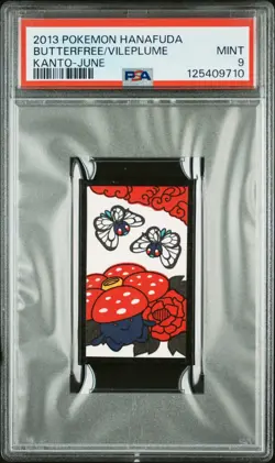 Butterfree/Vileplume - Kanto-June - 2013 Hanafuda - Pokemon Card - PSA 9 - Image 1