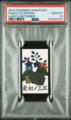 Kanto Starters - Kanto-December - 2013 Hanafuda - Pokemon Card - PSA 10 - Image 1