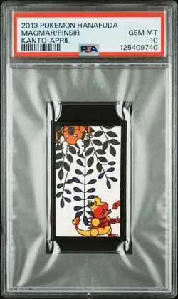 Magmar/Pinsir - Kanto-April - 2013 Hanafuda - Pokemon Card - PSA 10 - Image 1