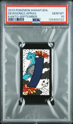 Dewgong/Lapras - Kanto-September - 2013 Hanafuda - Pokemon Card - PSA 10 - Image 1