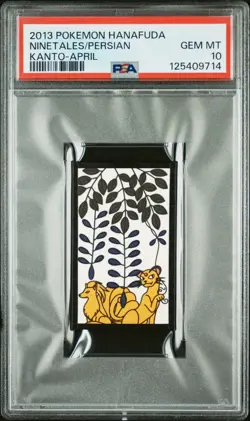 Ninetales/Persian - Kanto-April - 2013 Hanafuda - Pokemon Card - PSA 10 - Image 1
