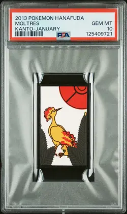 Moltres - Kanto-January - 2013 Hanafuda - Pokemon Card - PSA 10 - Image 1