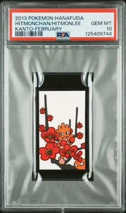 Hitmonchan/Hitmonlee - Kanto-February - 2013 Hanafuda - Pokemon Card - PSA 10 - Image 1