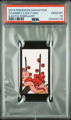 Chansey/Lickitung - Kanto-February - 2013 Hanafuda - Pokemon Card - PSA 10 - Image 1