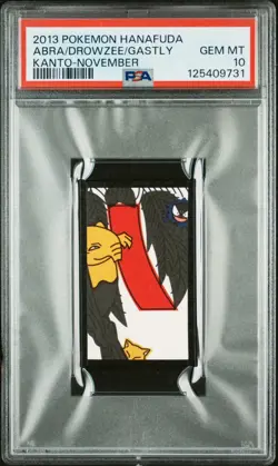 Abra/Drowzee/Gastly - Kanto-November - 2013 Hanafuda - Pokemon Card - PSA 10 - Image 1