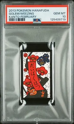 Golem/Weezing - Kanto-February - 2013 Hanafuda - Pokemon Card - PSA 10 - Image 1
