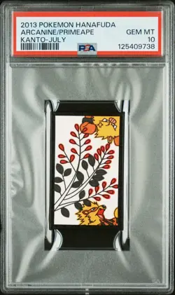 Arcanine/Primeape - Kanto-July - 2013 Hanafuda - Pokemon Card - PSA 10 - Image 1