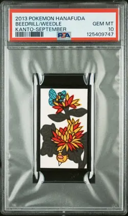 Beedrill/Weedle - Kanto-September - 2013 Hanafuda - Pokemon Card - PSA 10 - Image 1